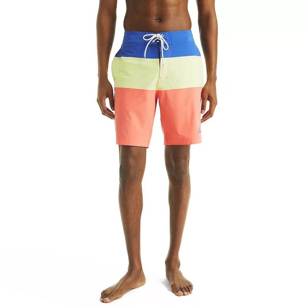 Nautica Men’s XL Colorblock Board Shorts Swim Trunks NWT Quick Dry